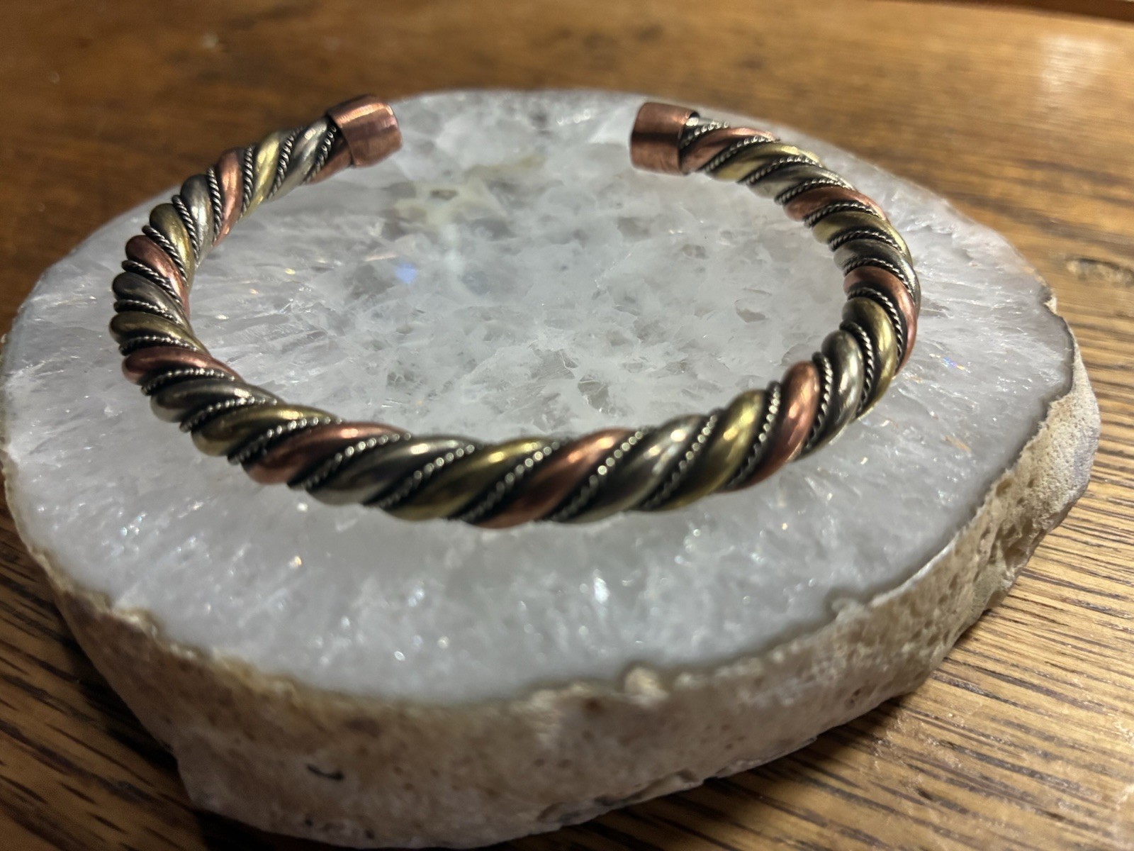 Solid Copper, Nickel and brass Men’s Cuff Bracelet #TS2 1/2” wide.