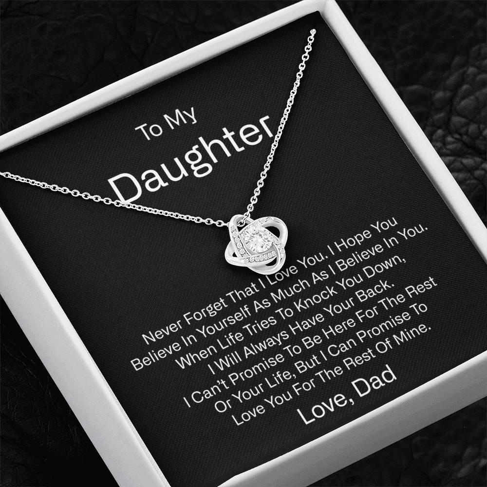 My Daughter Necklace Gift From Dad, Daughter Birthday Graduation Jewelry Gift