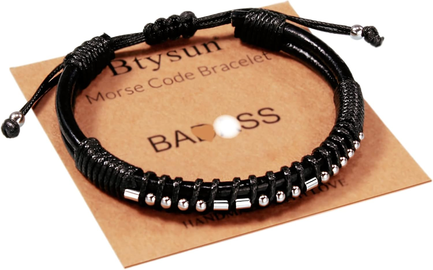To My Son Bracelet from Dad Gifts for Son Men Leather Bracelets for Teen Gift
