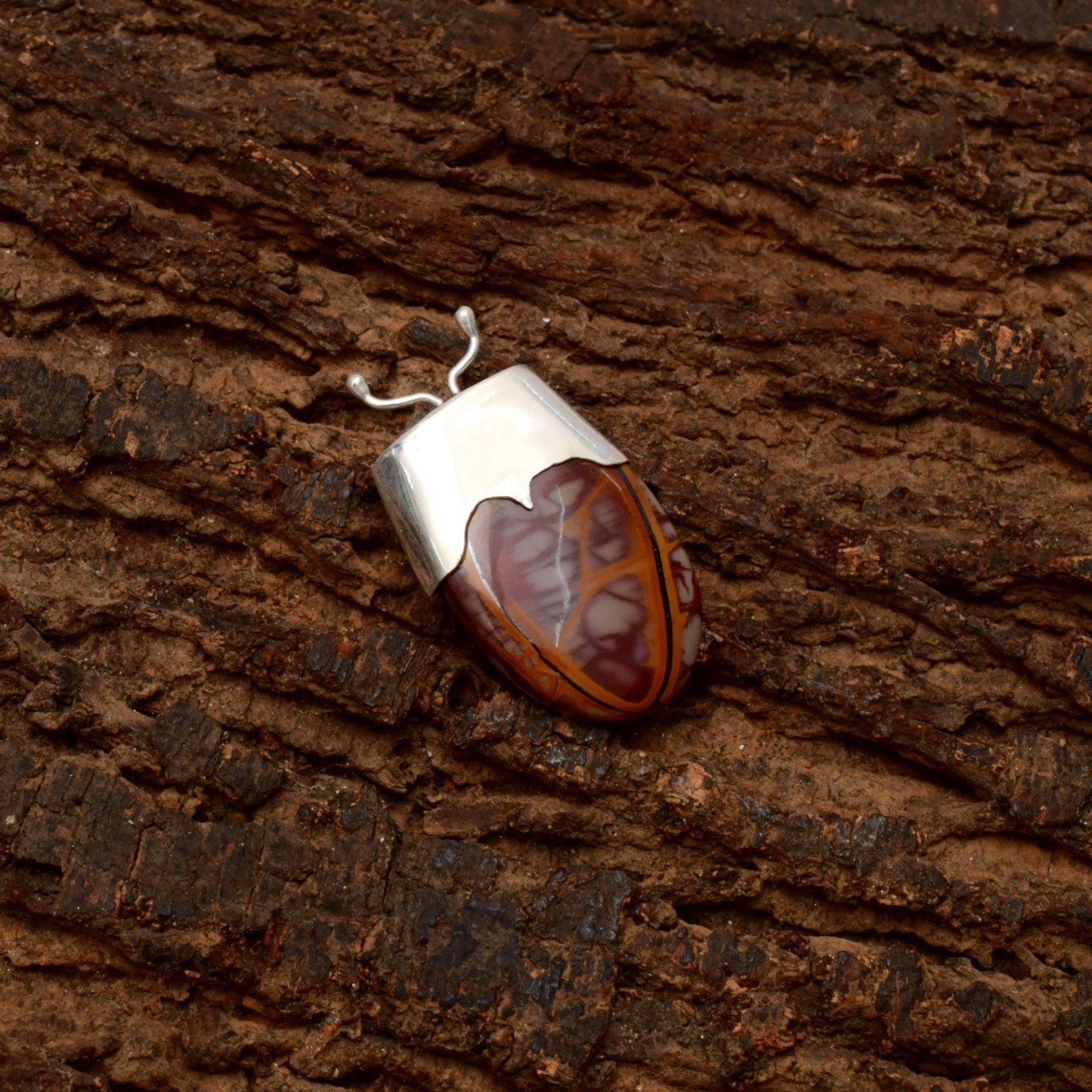 Noreena Jasper Gemstone 925 Sterling Silver Jewelry Pendant 1-2″