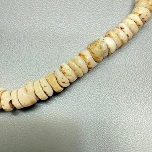 Vintage Tiger Puka Shell Choker Necklace 16″ 1970’s Hawaiian 24g