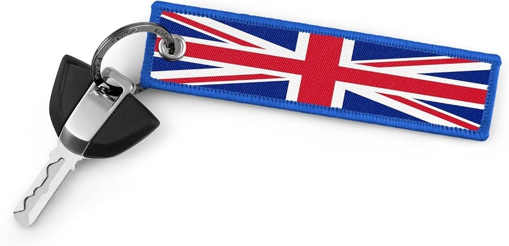 Keychains, Premium Quality Union Jack, British Flag Key T Color: Great Britain
