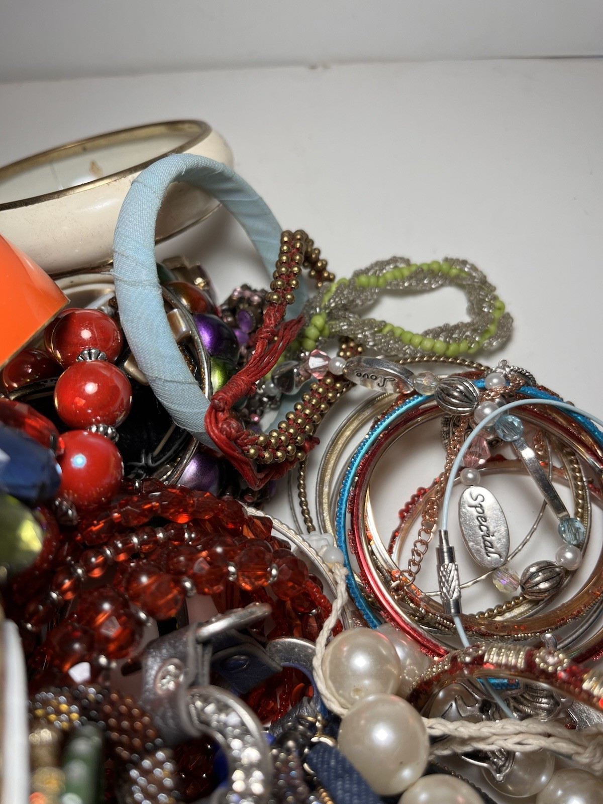 Bulk Lot Fashion Bracelets Mixed Materials Wearable Resell 4 Lbs #17