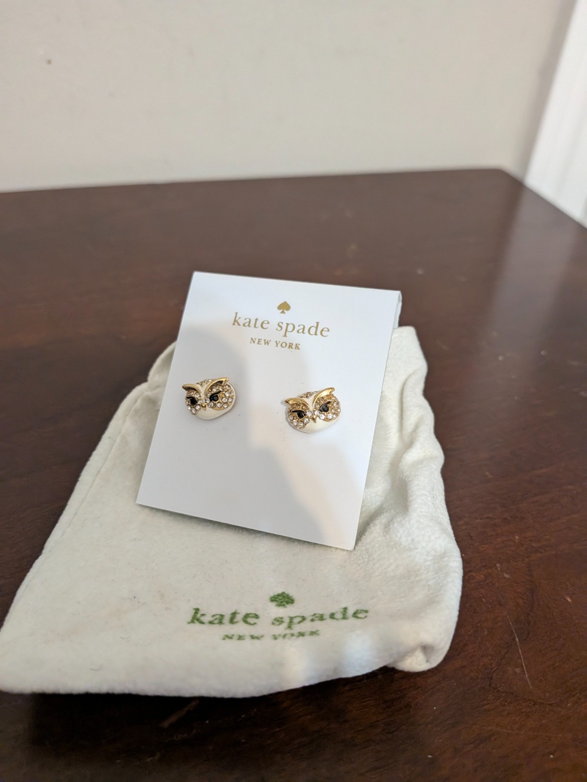 Kate Spade “Bright Owl” Stud Reversible Earrings NEW