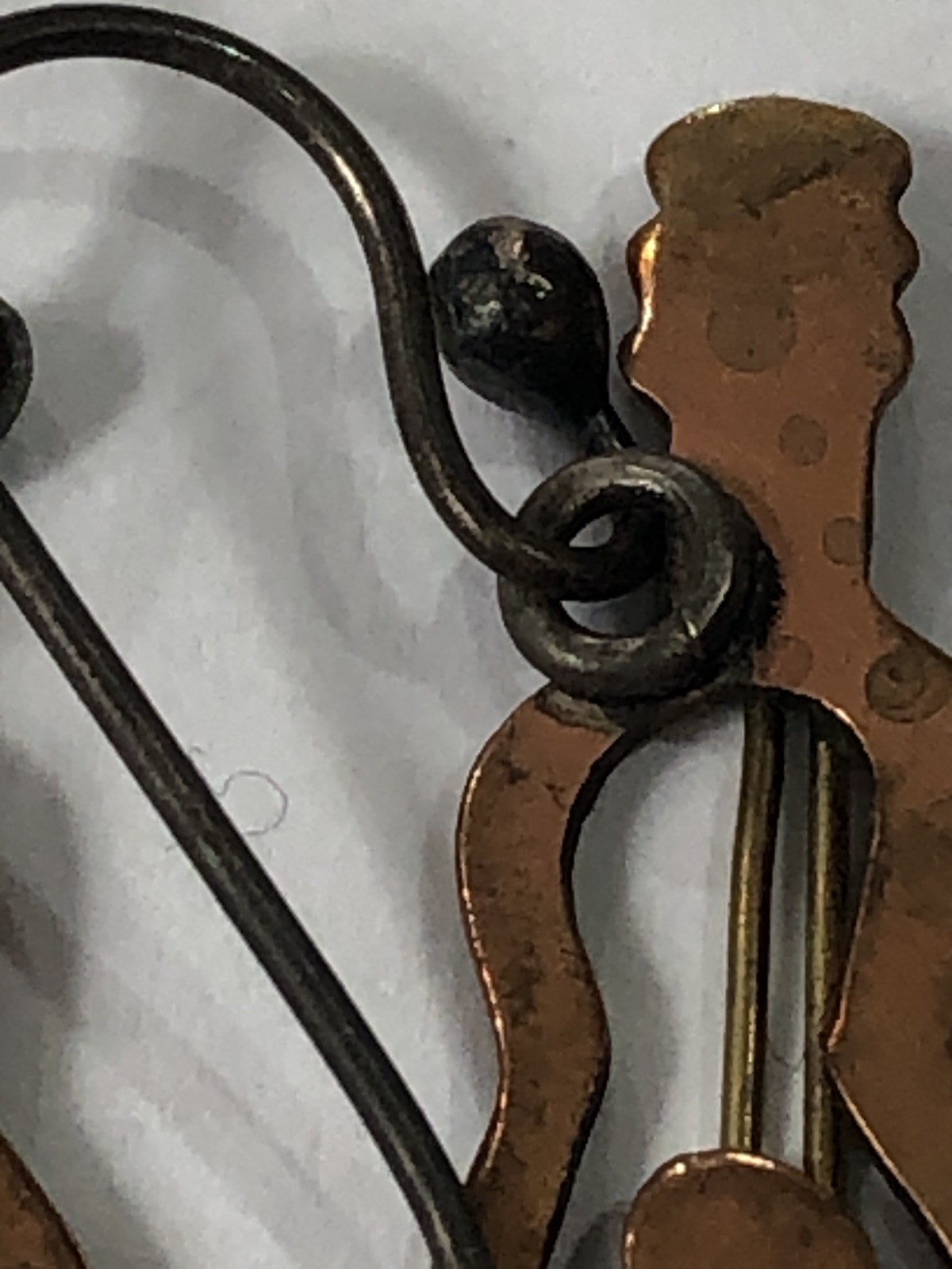 Guitar Earrings Dangle Copper Artisan – .75 inch