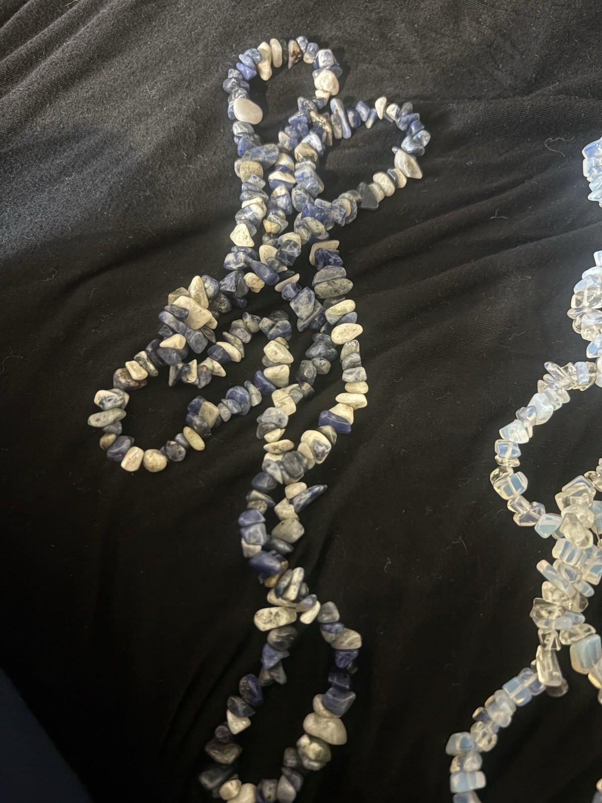 Set of 3 Chip Stone Gemstone Necklaces – Amethyst, Sodalite & Opalite