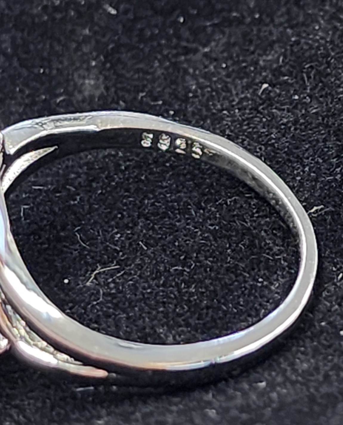 Vinci Synthetic Moonstone & Cubic Zirconia Ring sz 8