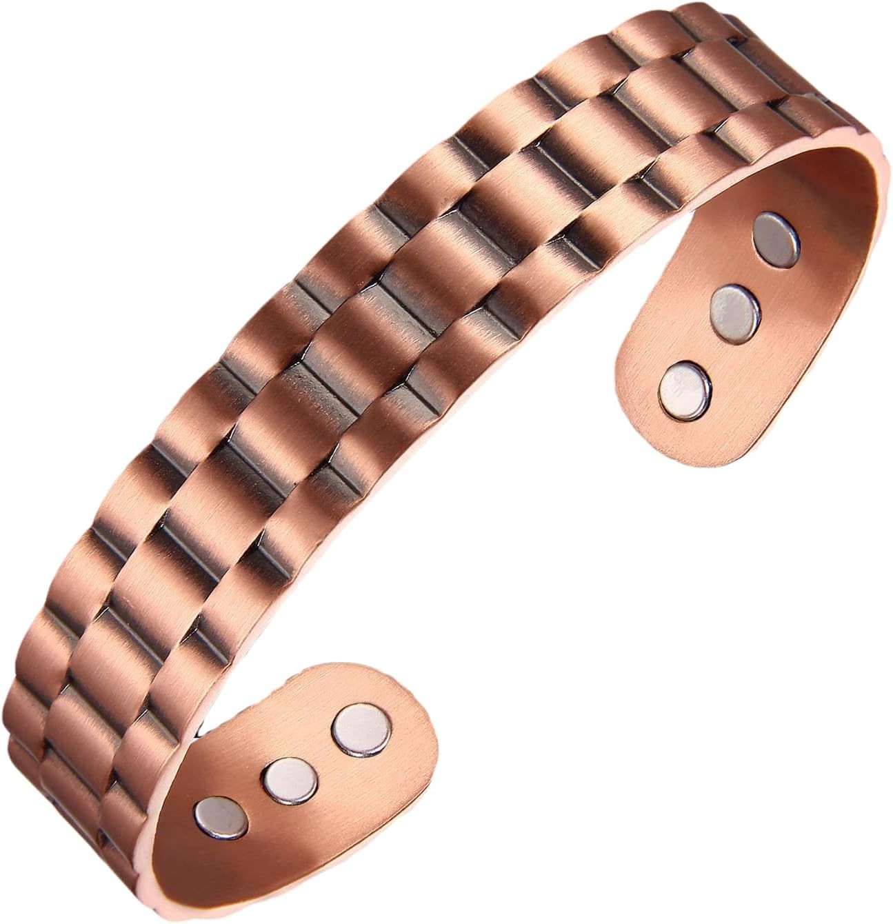 Pulsera de Cobre para Hombres Pulsera de Cobre Puro 99.9% 6 Imanes de 3500 Gauss