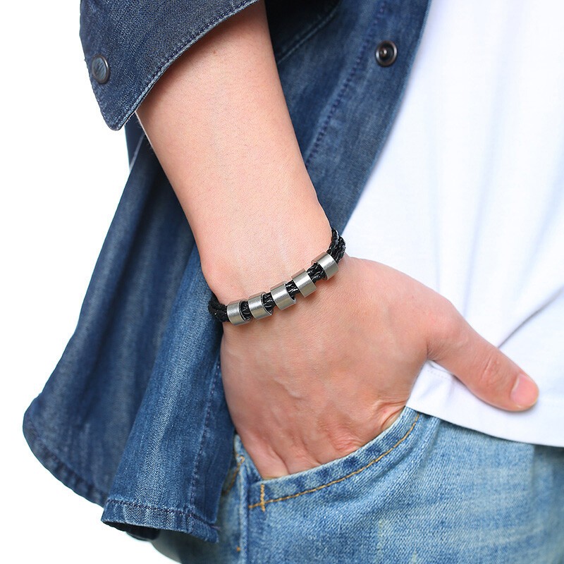 Stainless Steel Bracelet Custom Letter Name Engraved Bracelet Personalized Gift