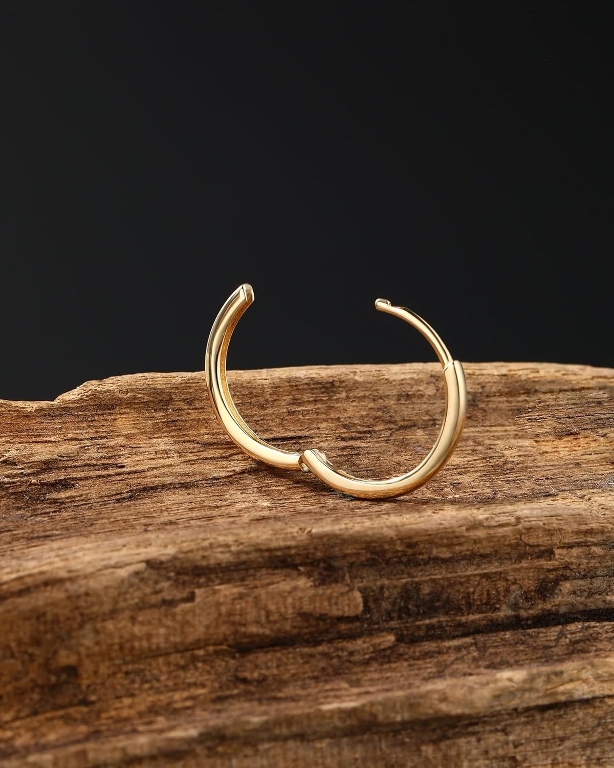 Sleek 20G Gold Hinged Hoops for Multiple Piercings
