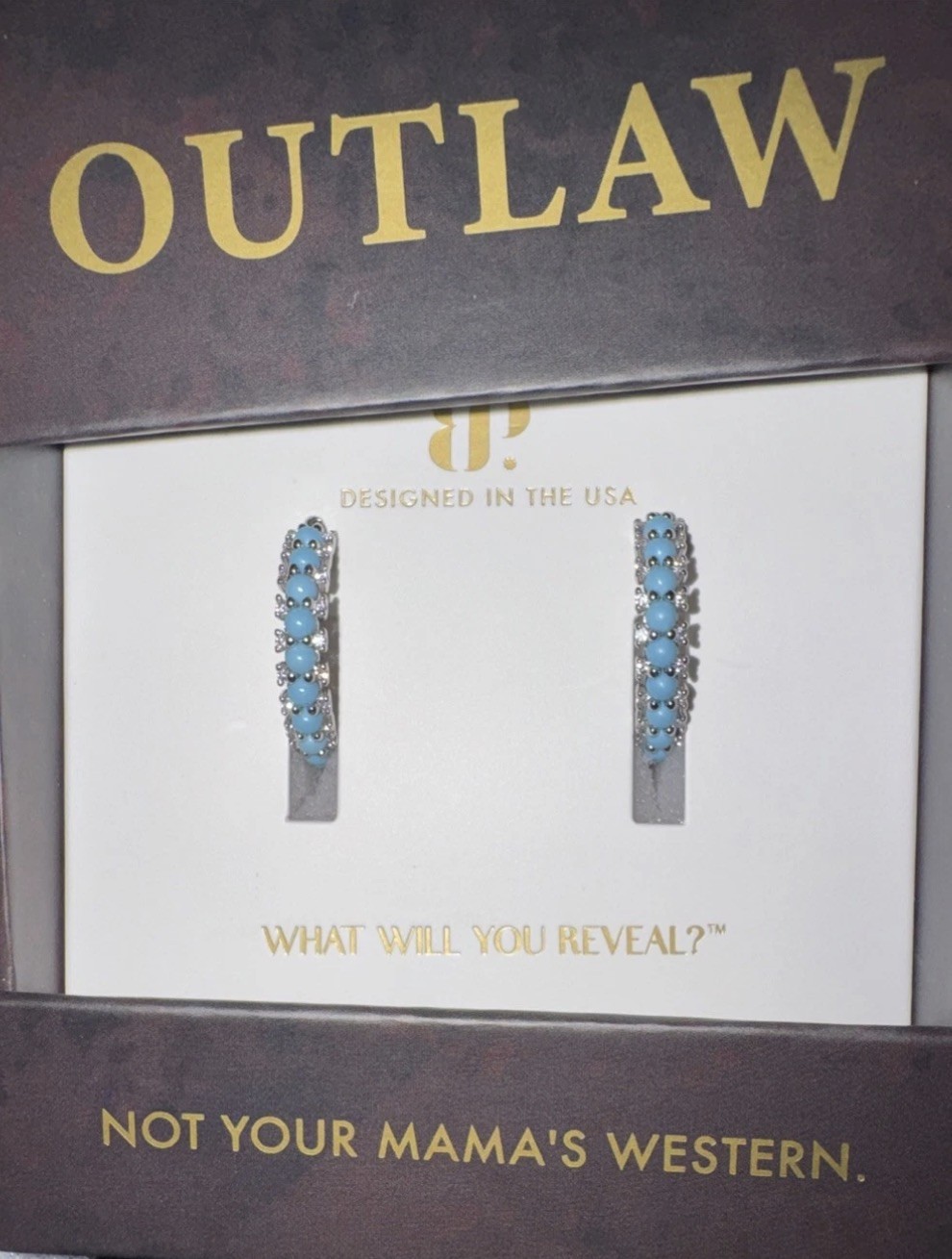 BP Outlaw Collection Earrings ER76234 ‘Western Couture’ Turquoise Magnesite