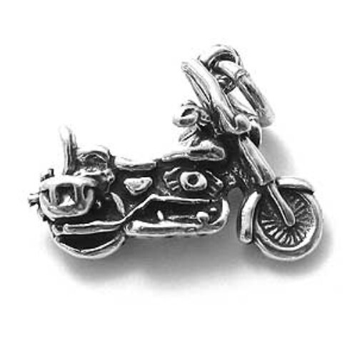 925 Sterling Silver American Motorcycle Bike Biker Charm