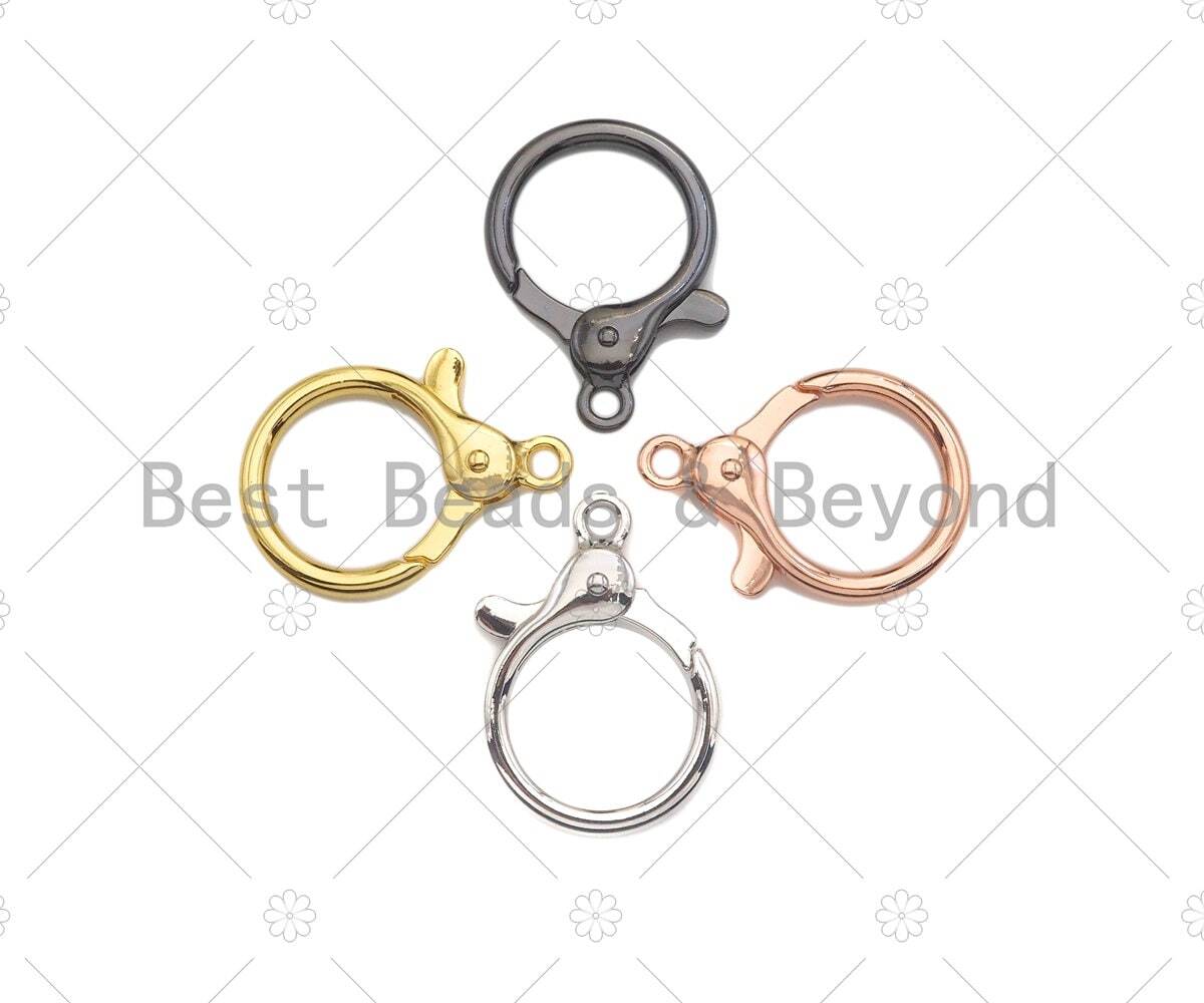Round Lobster Claw Clasp Charm, Spring Gate, 28mm, Jewelry Making – sku#H311