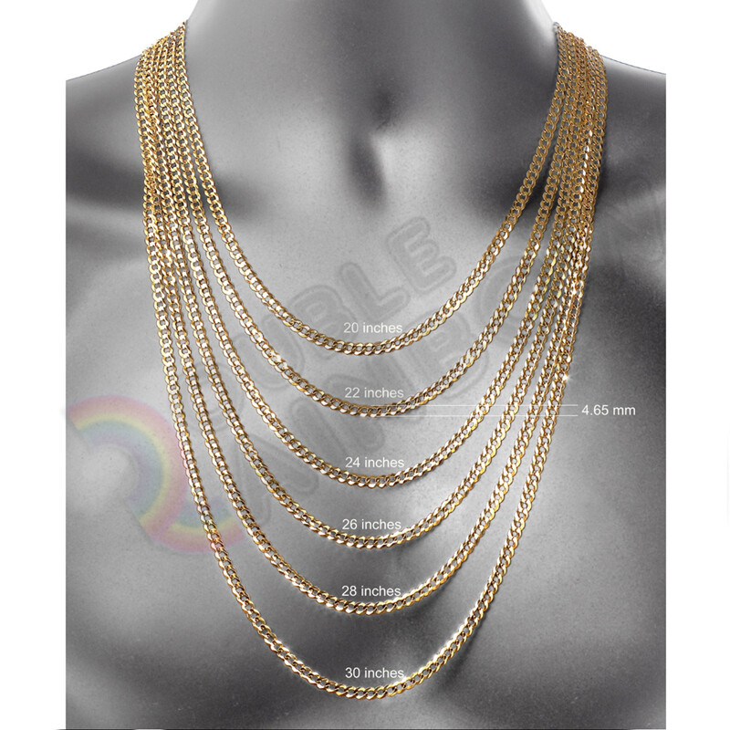 Men’s Women’s Stainless Steel Necklace Silver Cuban 3-12mm Chain Link C08