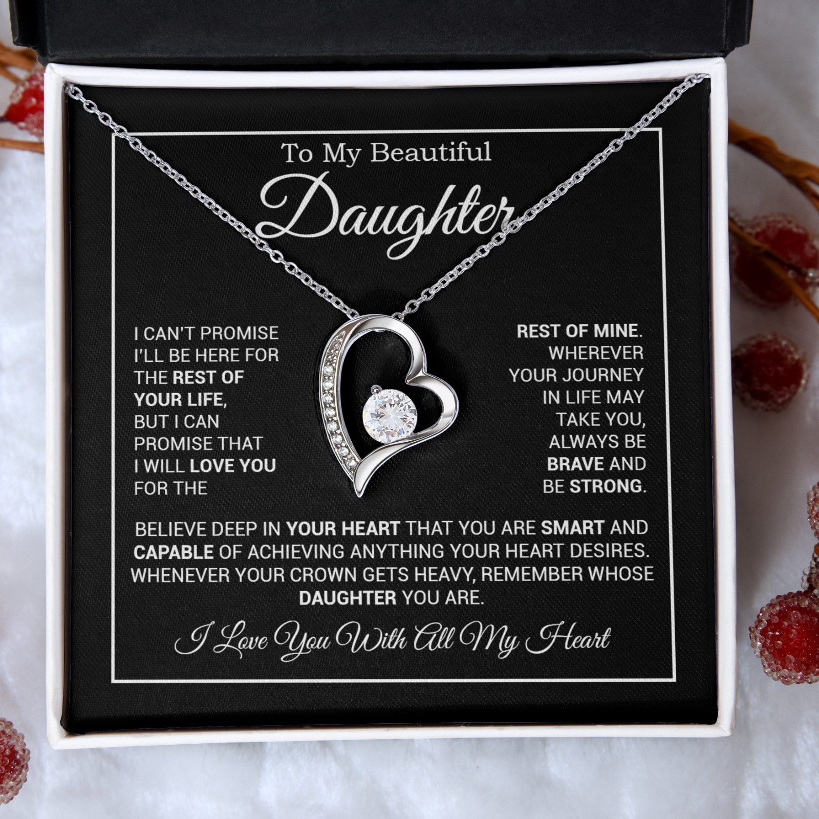 To My Daughter Necklace, Gift for Daughter from Dad And Mom Daughter
