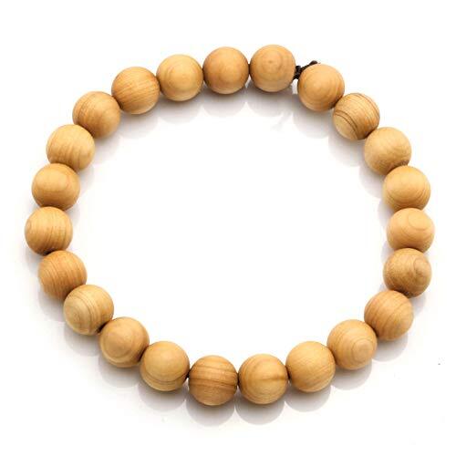 5Pcs Natural Wood Bracelets with Hematite Stone Cross Religious Tibetan A