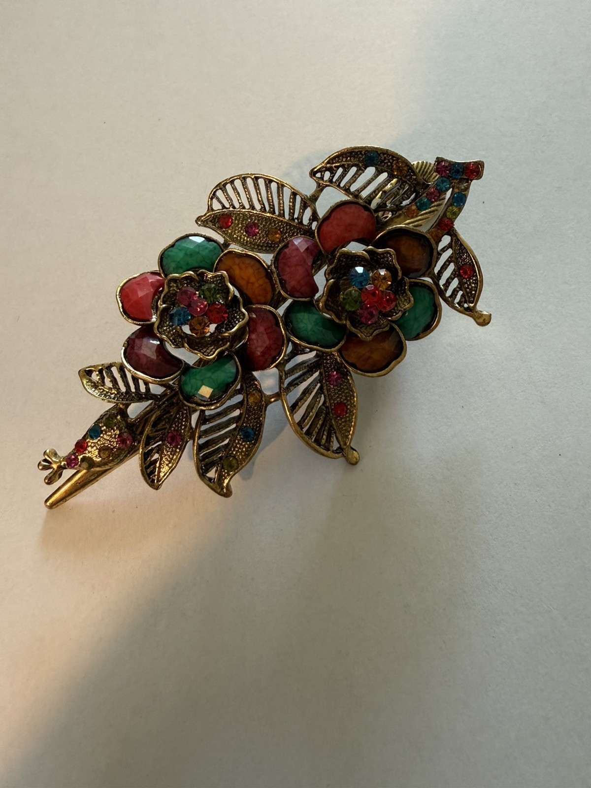 Vintage Rhinestone Colorful Hair Clips – lot of 6 Alligator Clips