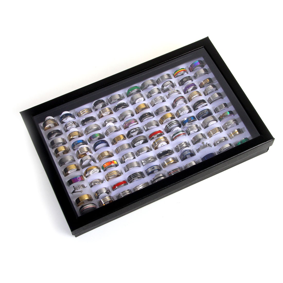 100pcs Mixed Rings Wholesale Lot Bulk Finger Band Rings for Men Women Jewelry US