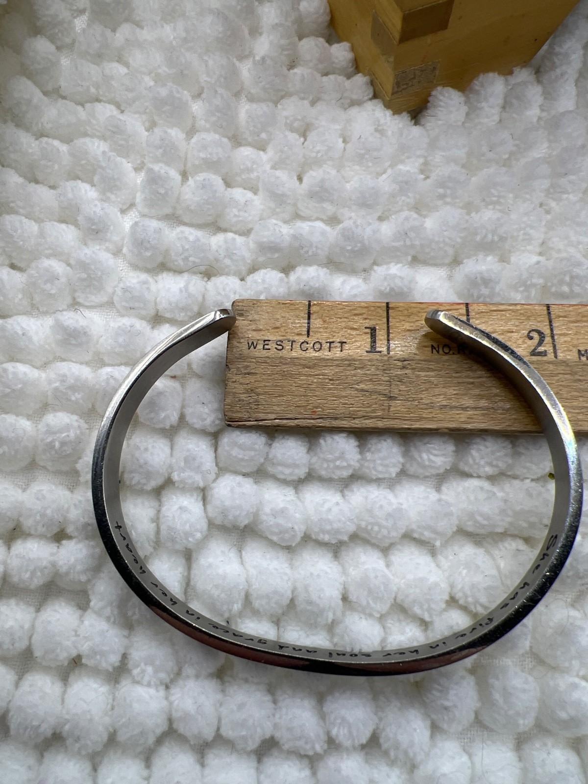 Joycuff Bracelet “She has Fire In Her Soul – – Stainless Steel Silver Tone (e)
