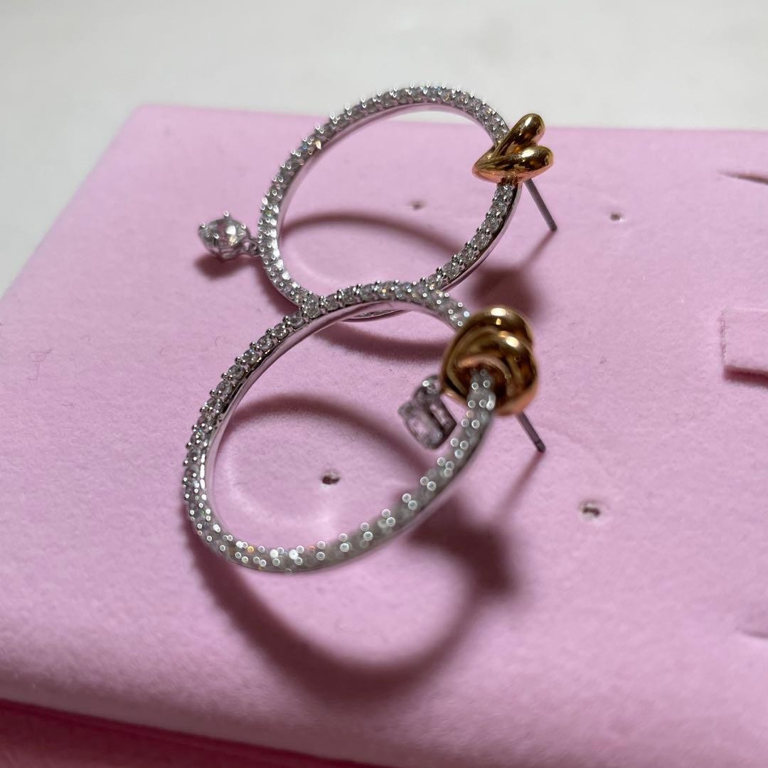 Swarovski Heart Hoop Earrings Unused 3.6×2.5cm