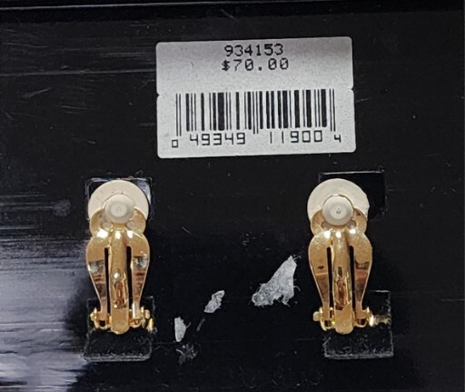 Swarovski Vintage Swan Signed Red Crystal Gold Statement Enamel Earrings A-640