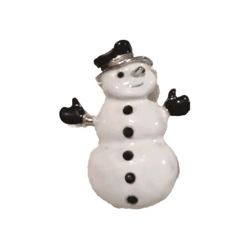 Snowman Brooch Metal/Enamel Christmas, Gift, Stocking Filler New 5 x 4.2cm