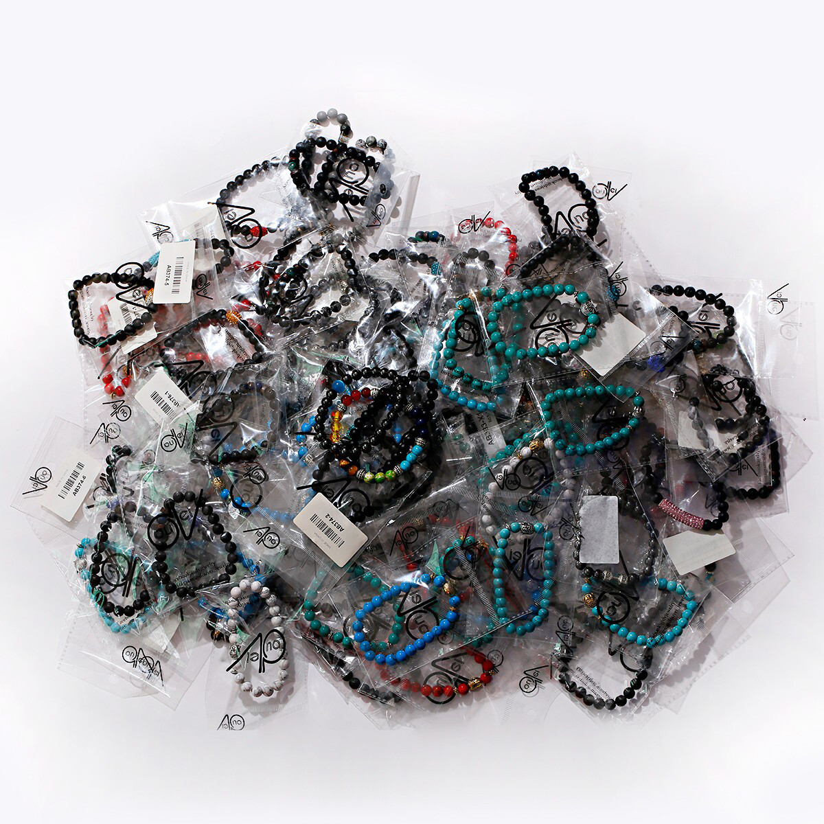 Wholesale Lots 30 Pcs Mixed Bracelets Natural Stone Stretch Women Men Bracelets