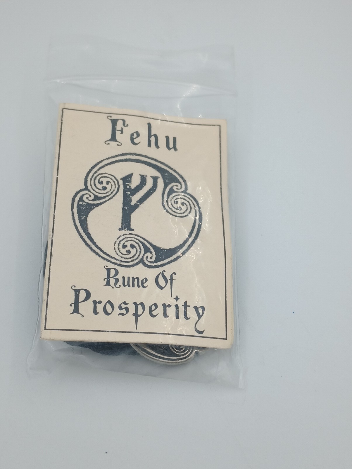 Fehu rune pendant Rune Prosperity Necklace Wealth Amulet Viking Talisman