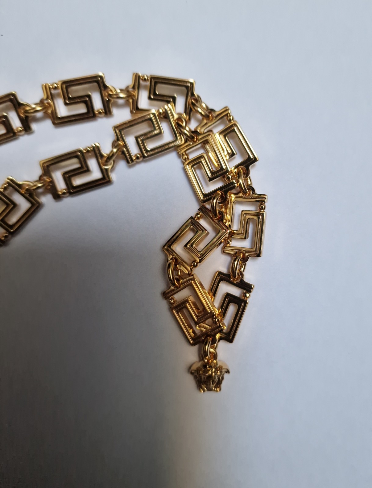 Versace Gold Greca Link Chain Necklace (Length: 51cm) RRP: £550