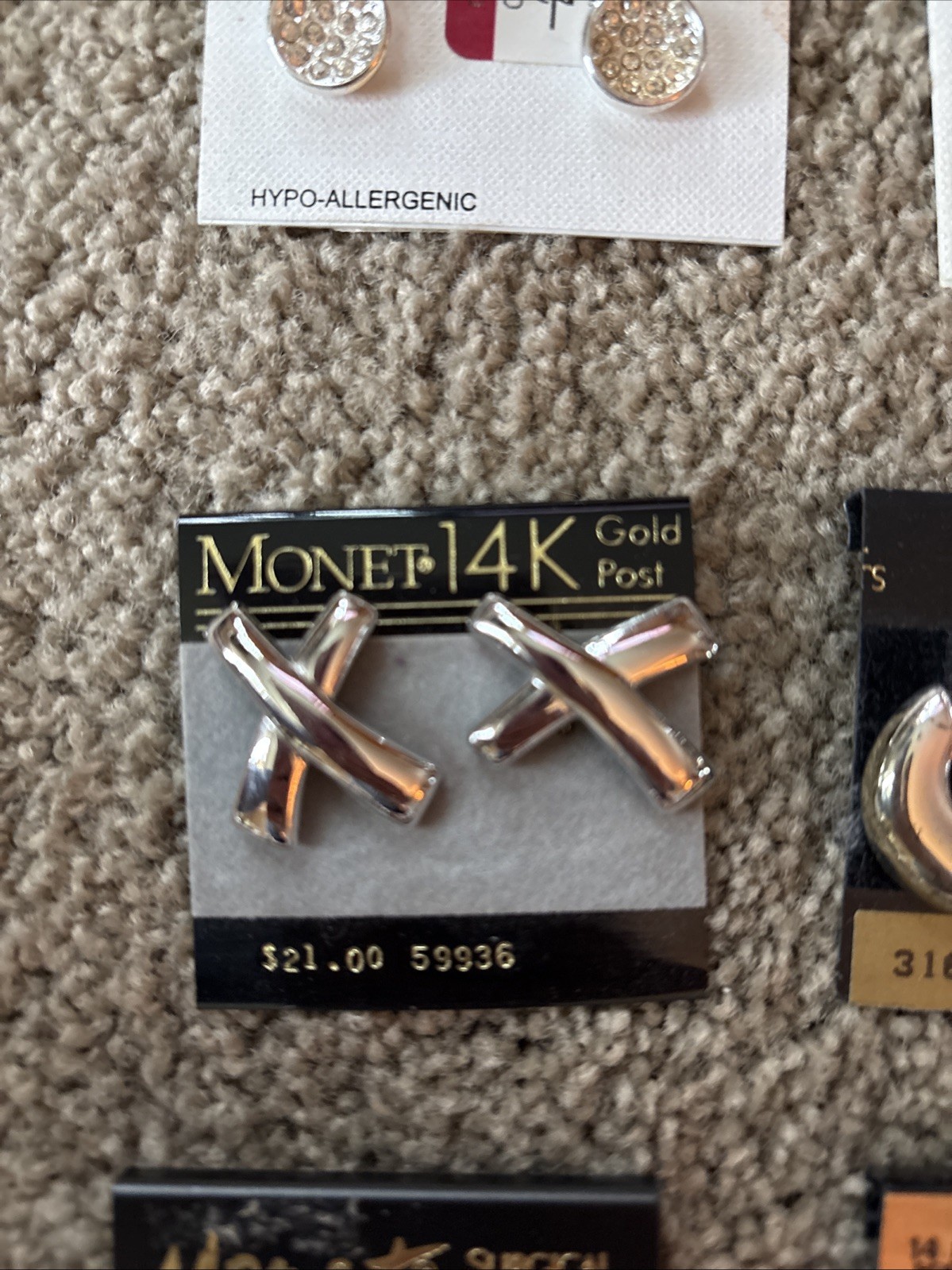 NEW Silver Color Pierced Earring All Shape Size Alfani, Monet, Trifari, Woodward