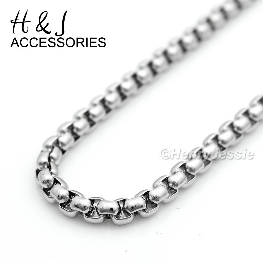 16-30″Stainless Steel 1.5mm Silver Box Link Chain Simple Plain Cross Pendant*P67