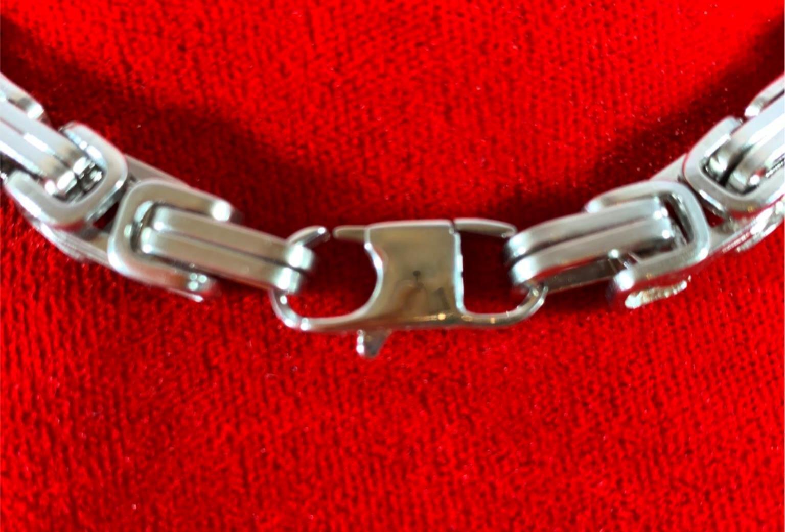 8″-44″ STAINLESS STEEL SILVER 8MM BYZANTINE TURKISH CHAIN WITH SPECIAL CLASP
