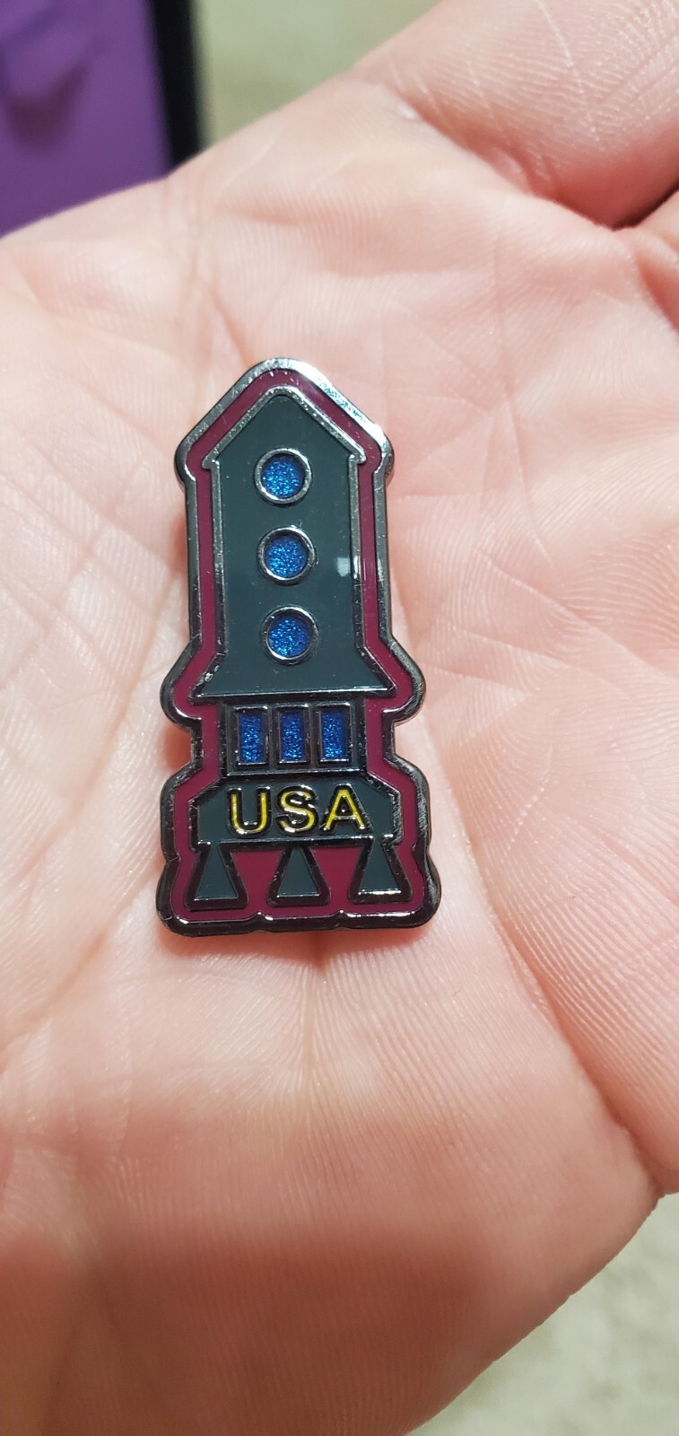Coach Rocket USA NASA pin
