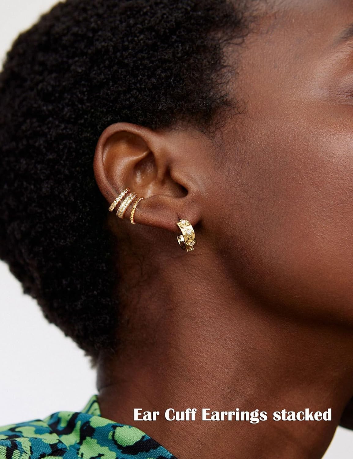 12Pcs Ear Cuffs Non Piercing – 14K Gold Plated Ear Cuff Earrings for Women Adjus