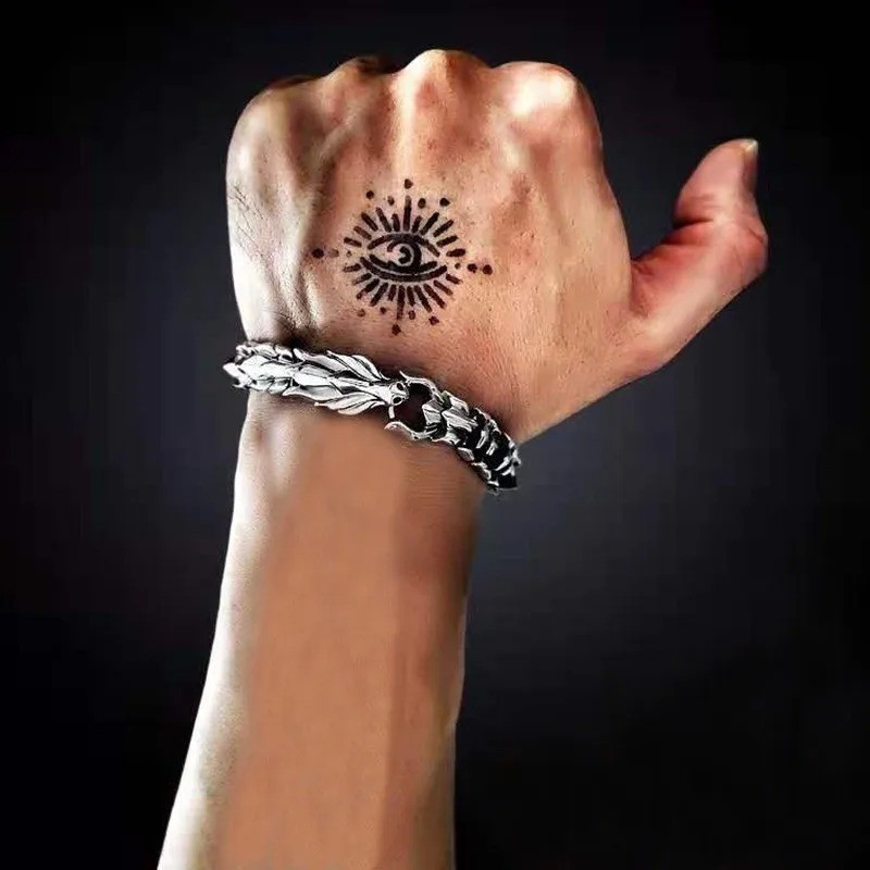 Men’s Viking Dragon Bracelet 20CM Punk Vintage Hip Hop Bangle 3 Colors Gift