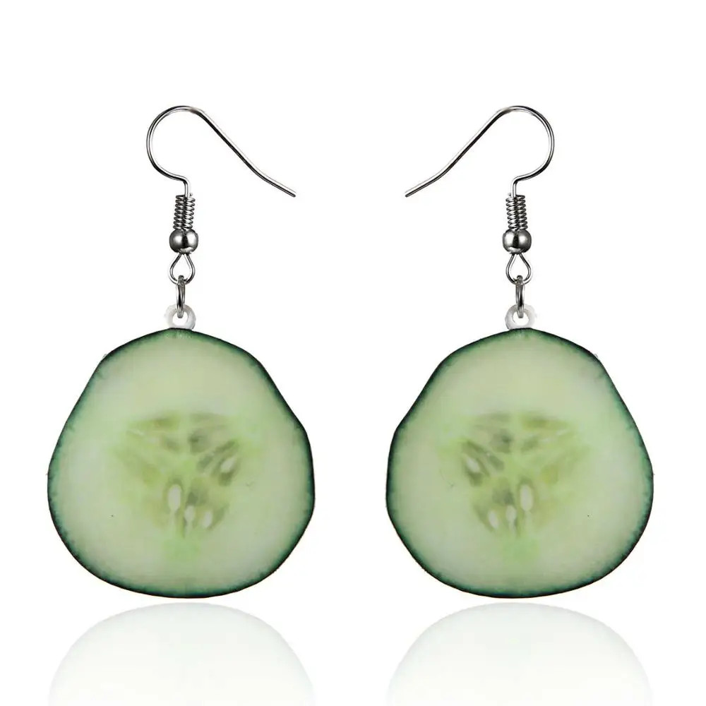 Fruit Dangle Earrings Strawberry Watermelon Tomato Kiwi Orange Acrylic Jewelry