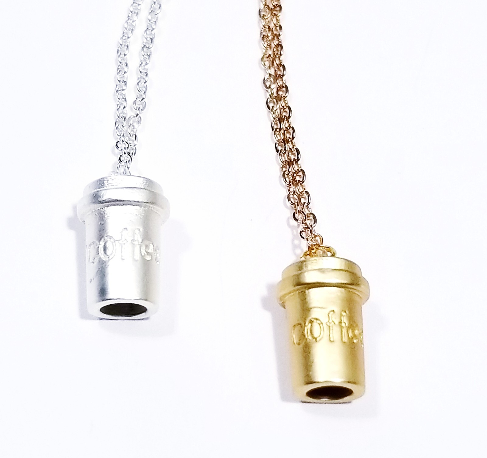 Coffee Cup Pendant, Coffee Charm Necklace, Coffee Lover Jewelry