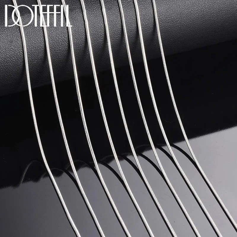 10pcs Hot Sale 925 Sterling Solid Silver 1mm Snake Chain Necklace Jewelry Gift