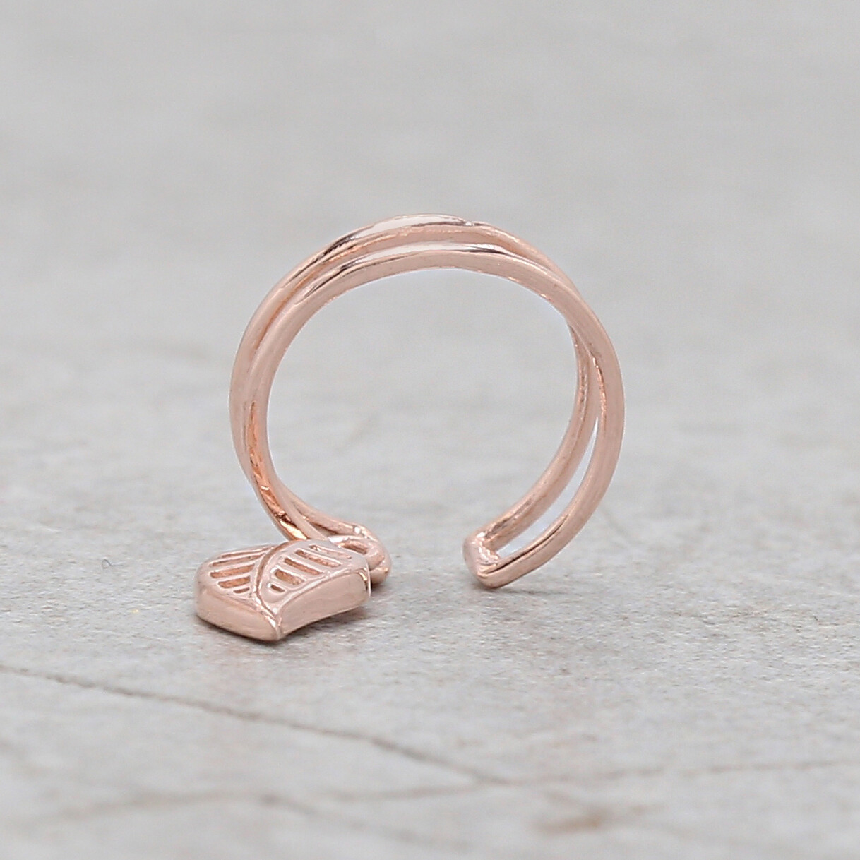 Plain Gold 14K Rose White Yellow Gold Engagement Wedding Gift Ear Cuff KD1068