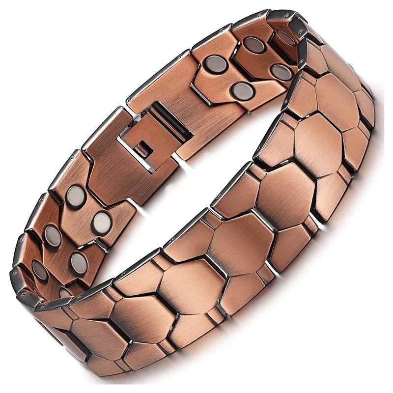 Men’s Bracelet Magnetic Therapy Arthritis Pain Relief Pure Solid Copper Bangle