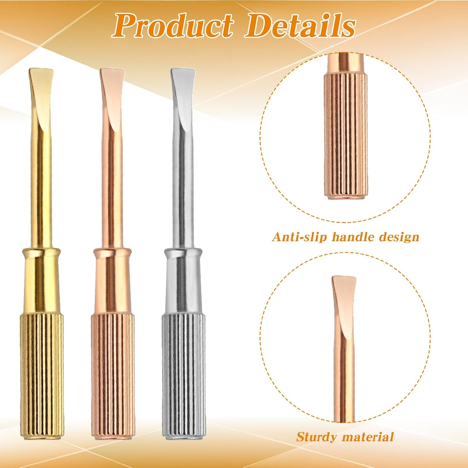 3Pcs Cartiers Screwdriver, Silver, Gold, Rose Gold Cartiers Bracelet Screwdri.