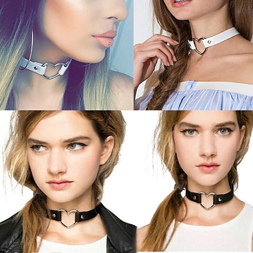 Versatile Love Heart Adjustable Necklace – Chic Gothic Choker for All Occasions