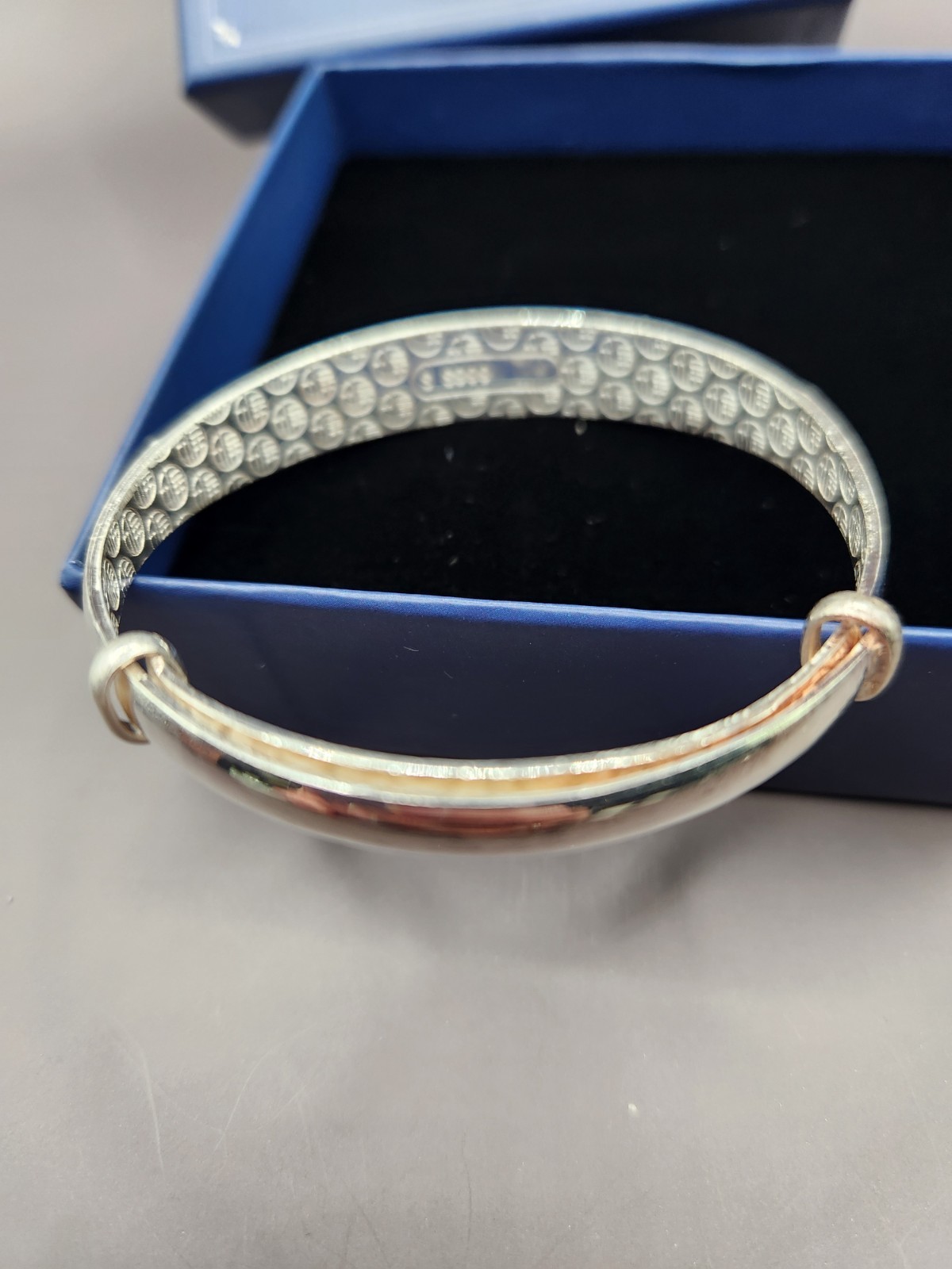 925 Silver Plated Adjustable Bangle Bracelet Women Fashion Jewelry