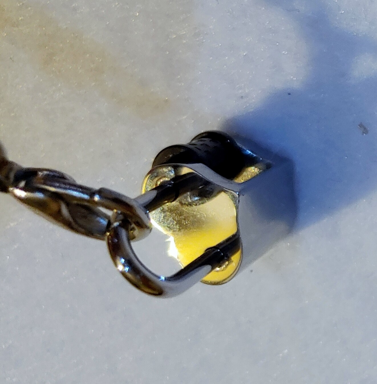 Key chain (STAINLESS STEEL) Faux Padlock (Heart Shape) as seen in pictures – 3″