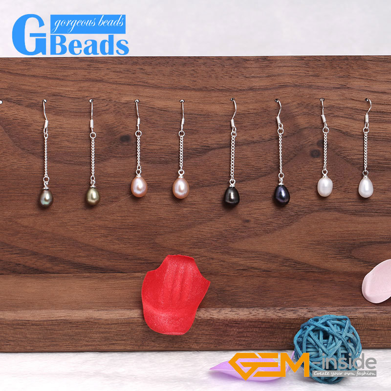 Pearls Stud Silver Hooks Earrings Stud Fashion Jewelry Gift Charm for Women