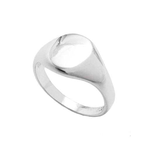 925 Sterling Silver Engravable Oval Baby Ring Size 1-5