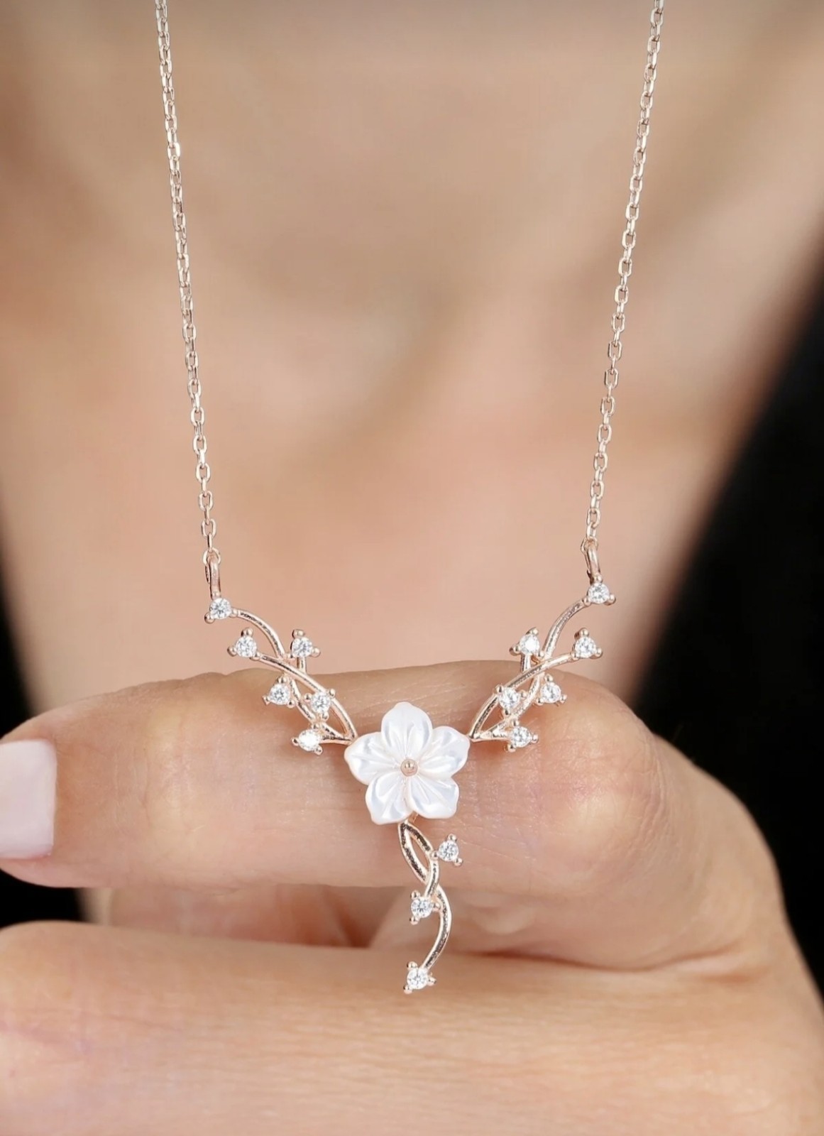 silver necklace 925 women