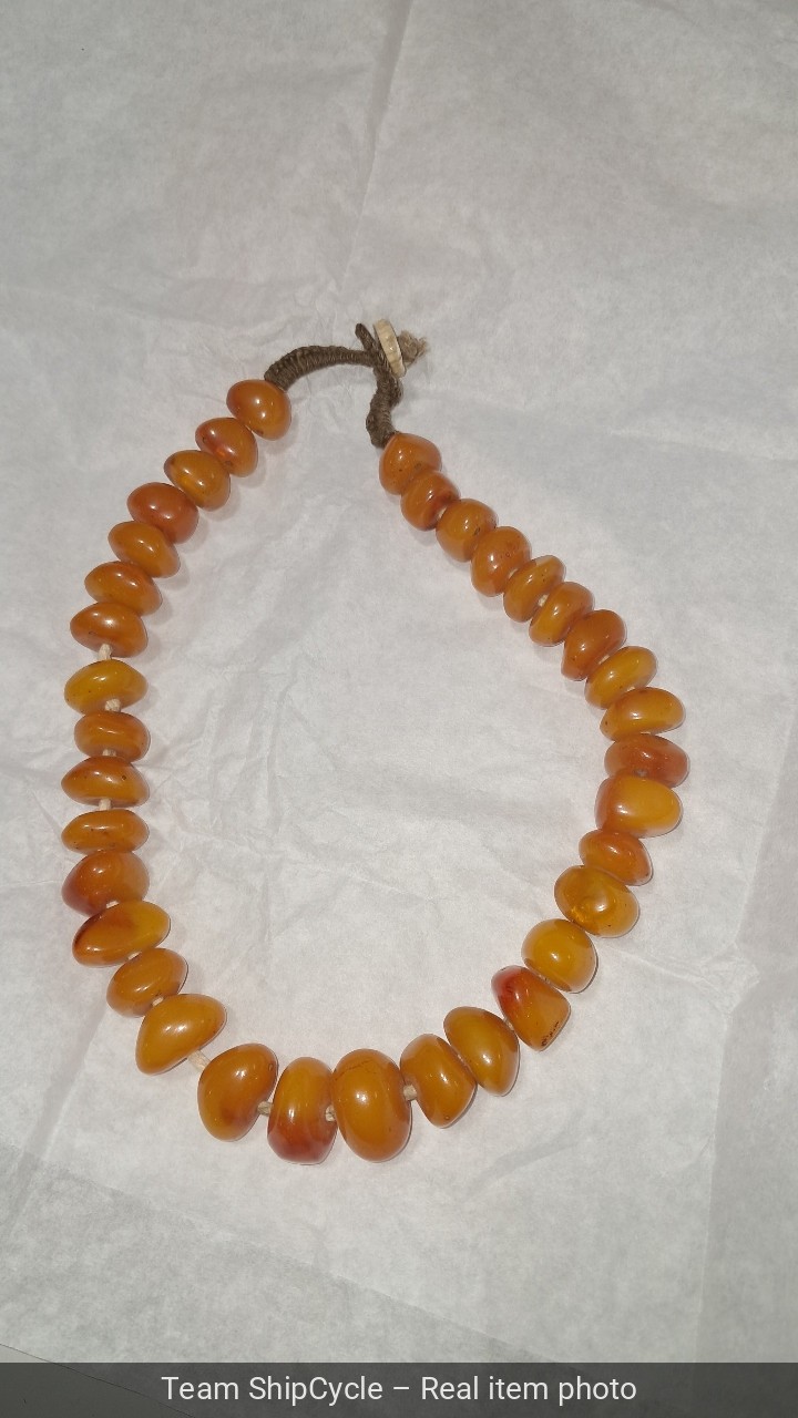 Antique Butterscotch Eggyolk Baltic Amber Necklace 103 grams G2U