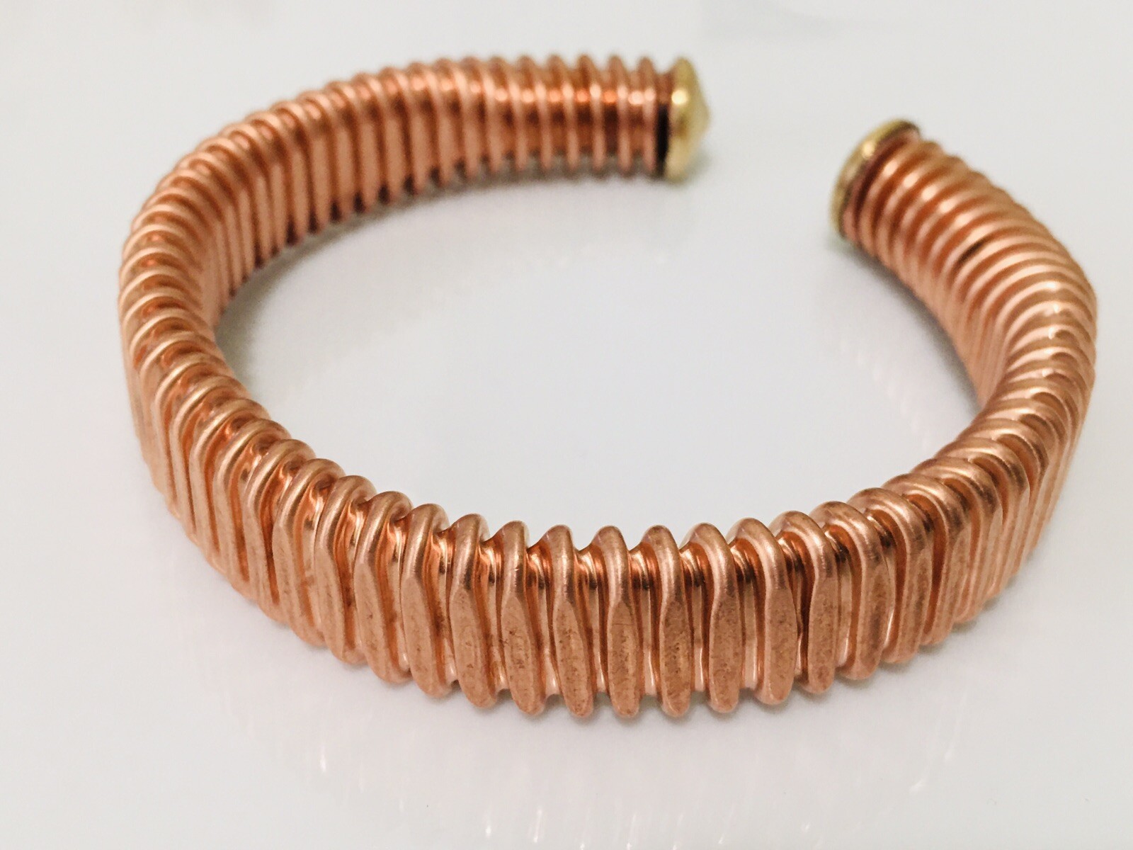SOLID PURE COPPER THERAPY CUFF BRACELET Adjustable 30g NON MAGNETIC HANDMADE