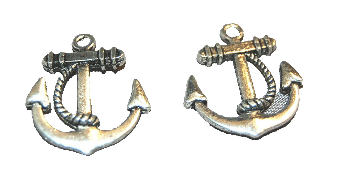 Anchor Sailor Mariner #1 Charm Tibetan Silver J1027